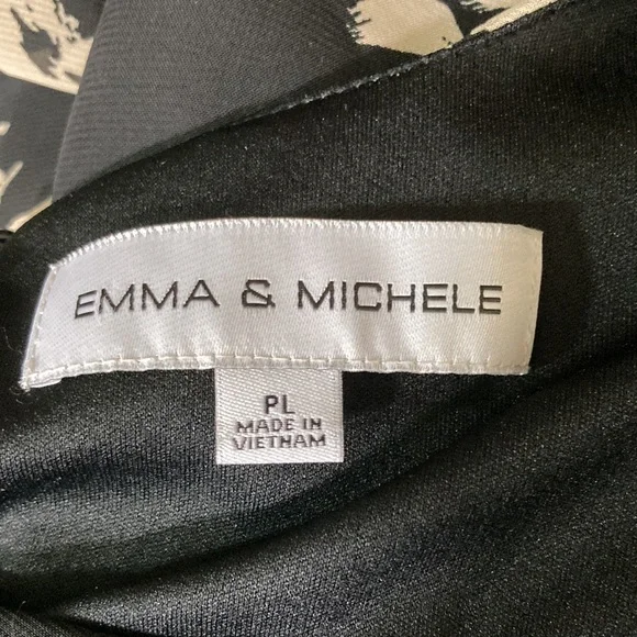 Emma & Michele Black Floral Sleeveless Dress Size PL - Picture 8 of 9